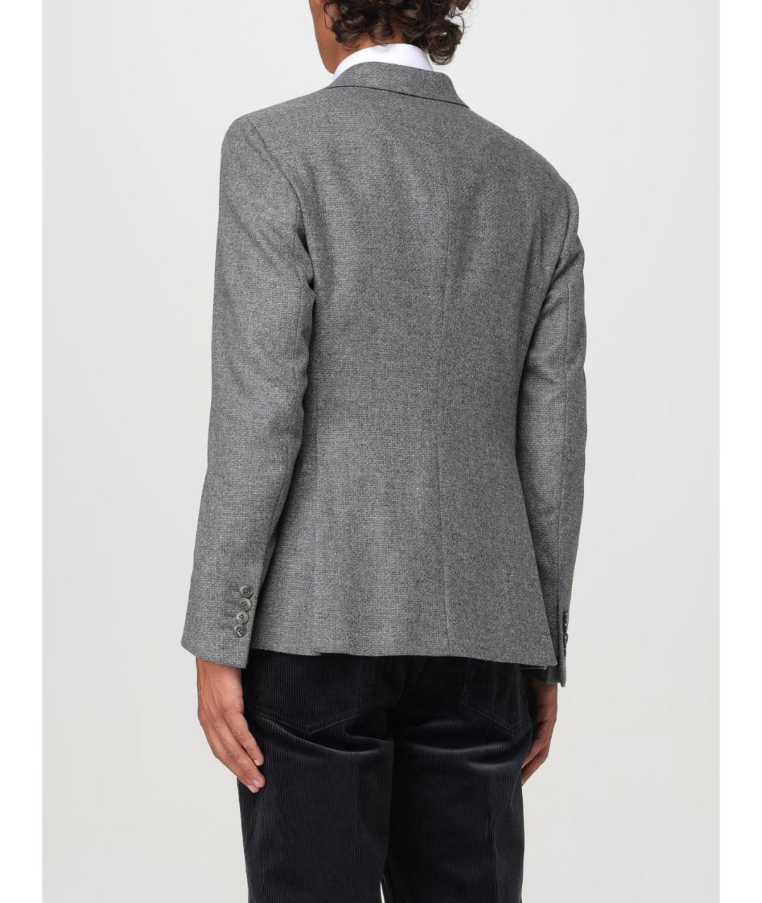 EMPORIO ARMANI Серый шерстяной пиджак, фото 2