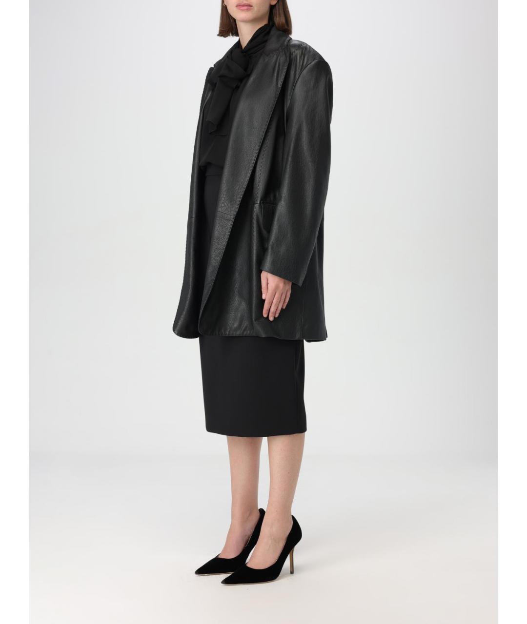 MAX MARA Черная кожаная куртка, фото 5