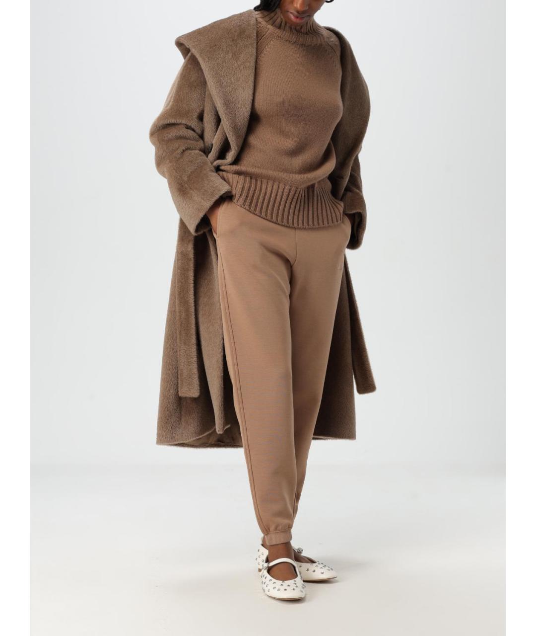 'S MAX MARA Коричневая шерстяная шуба, фото 3
