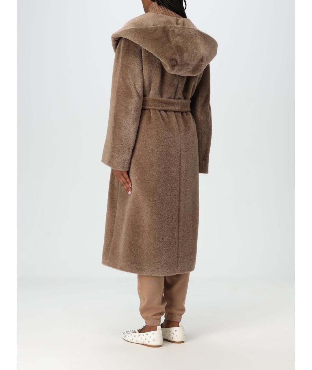 'S MAX MARA Коричневая шерстяная шуба, фото 4