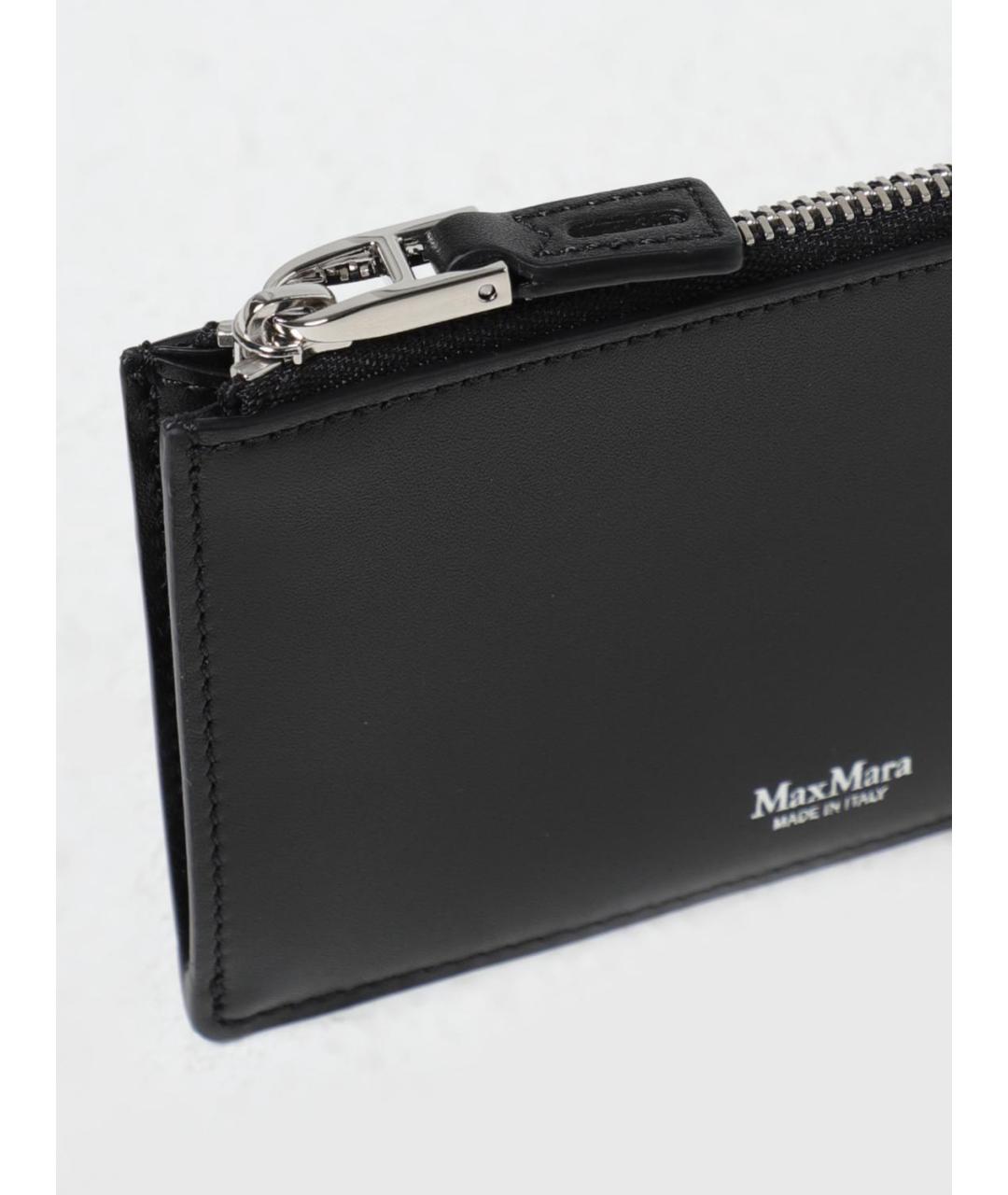 MAX MARA Черный кожаный кардхолдер, фото 3