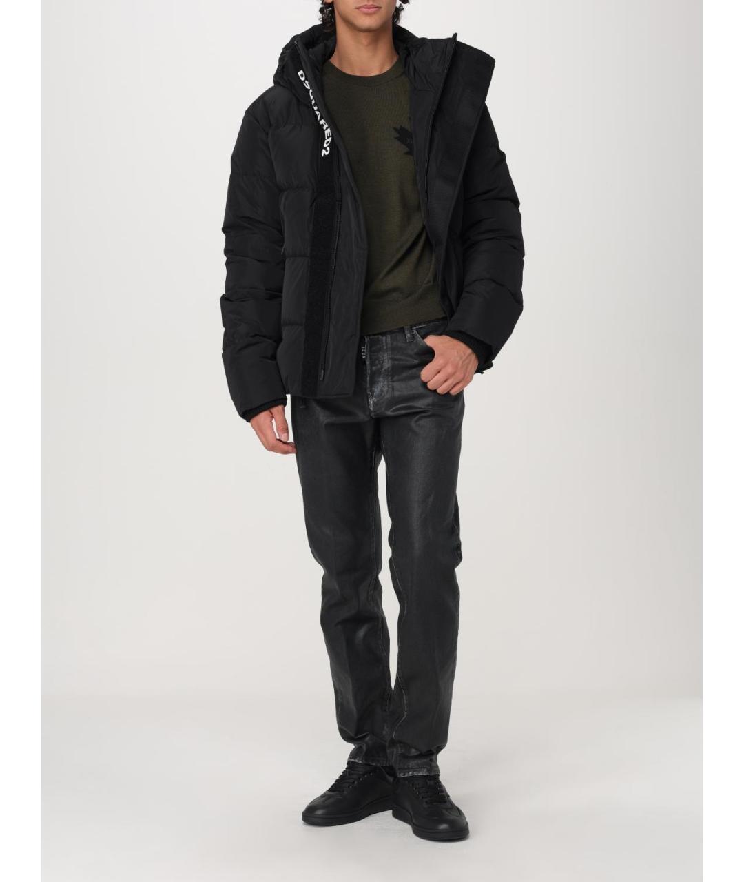 DSQUARED2 Черные хлопковые прямые джинсы, фото 3