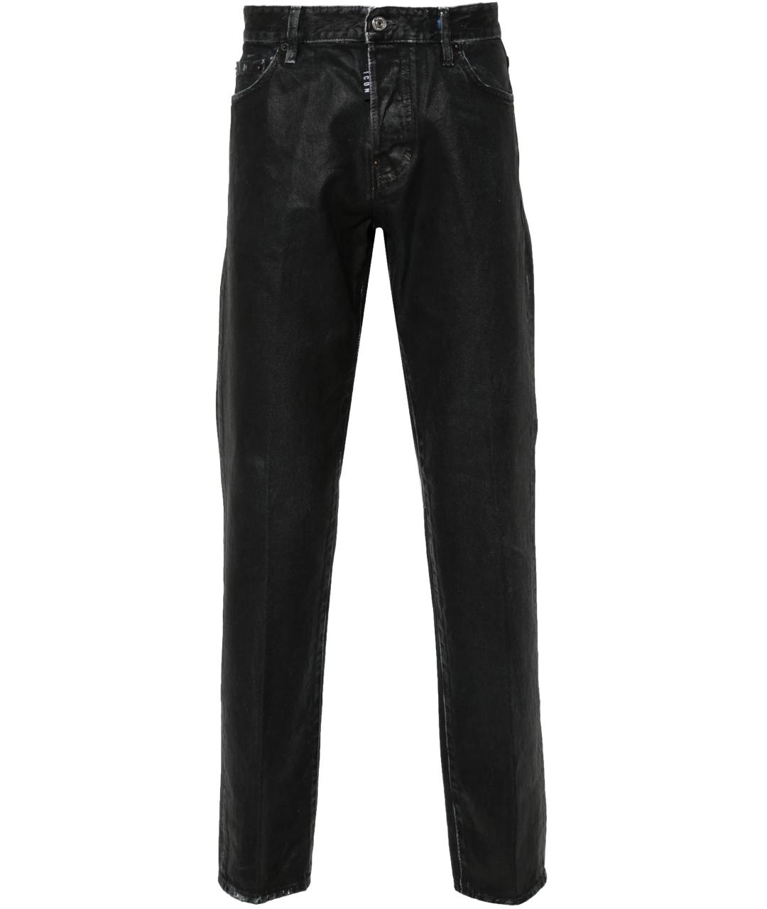 DSQUARED2 Черные хлопковые прямые джинсы, фото 1