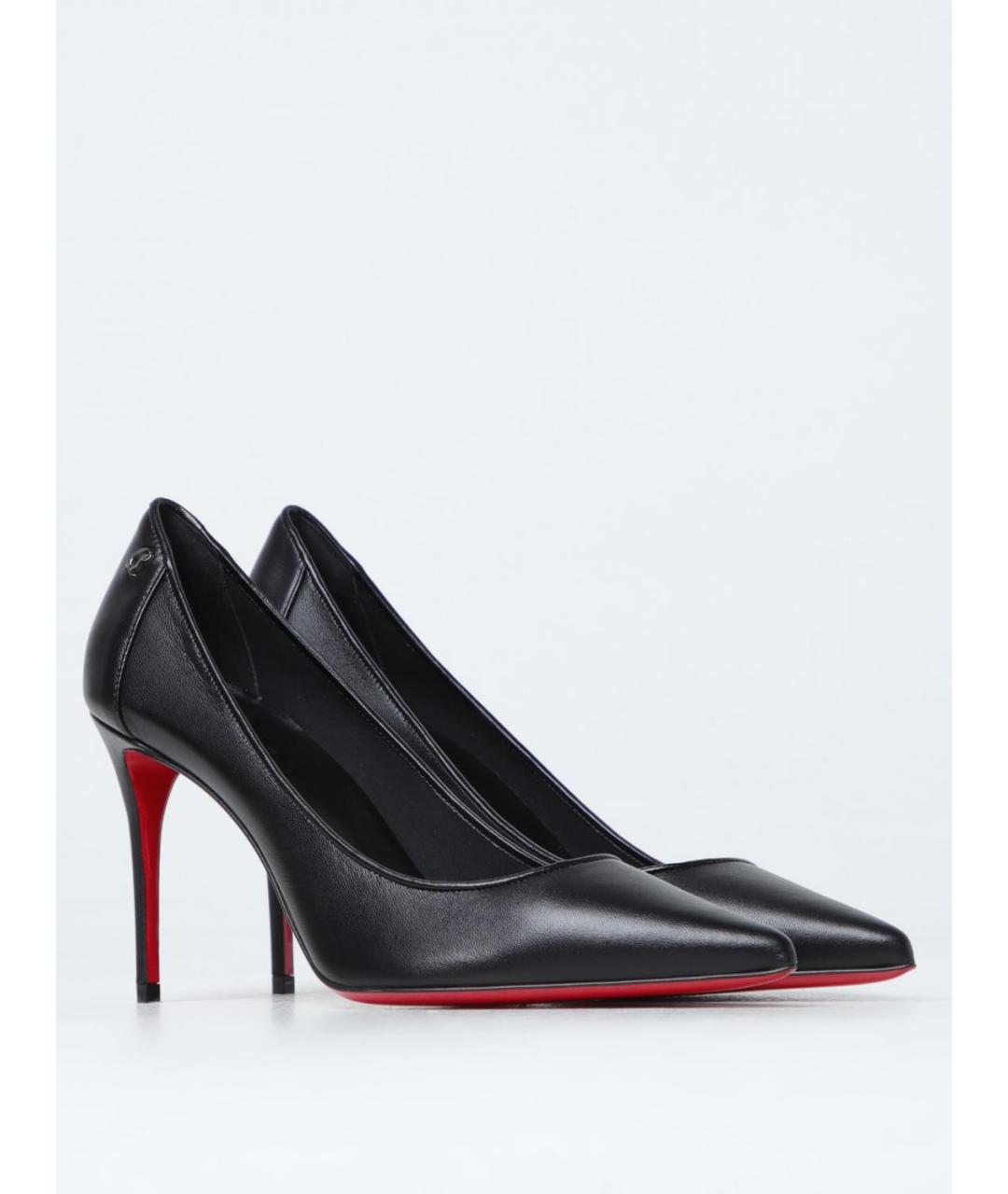 CHRISTIAN LOUBOUTIN Черные кожаные туфли, фото 2