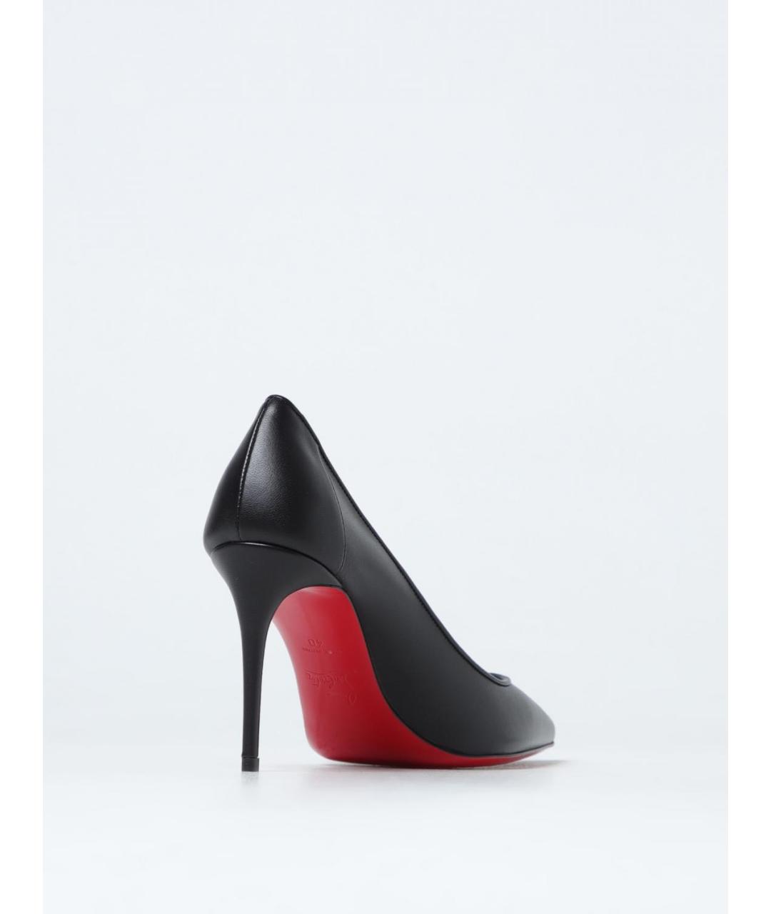 CHRISTIAN LOUBOUTIN Черные кожаные туфли, фото 3