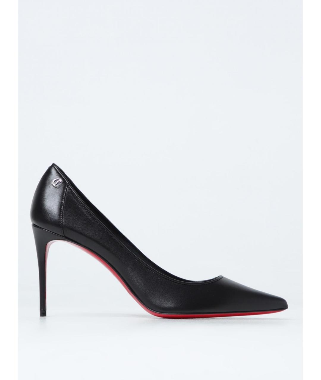 CHRISTIAN LOUBOUTIN Черные кожаные туфли, фото 5