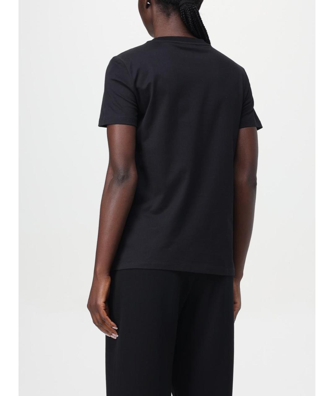 MAX MARA Черная хлопковая футболка, фото 3