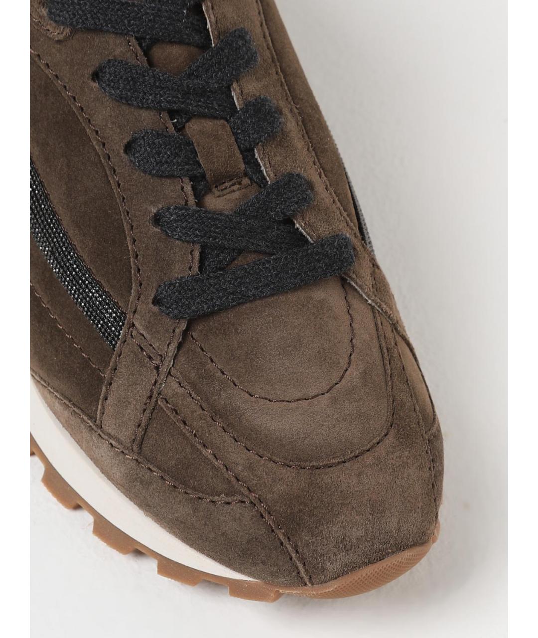 BRUNELLO CUCINELLI Кожаные кроссовки, фото 4