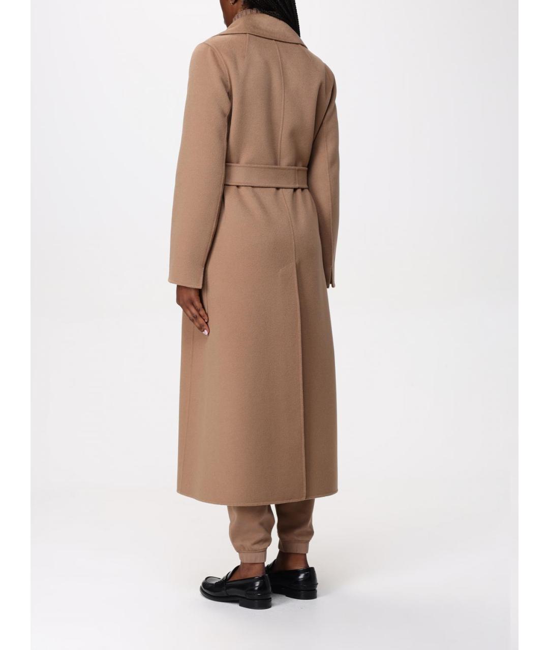 'S MAX MARA Бежевое шерстяное пальто, фото 3