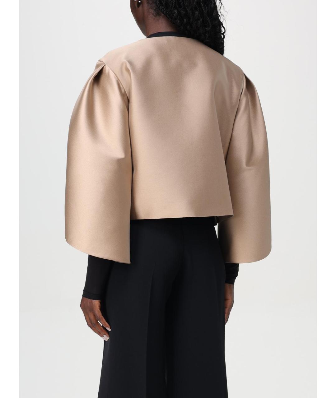 ALBERTA FERRETTI Золотой полиэстеровый жакет/пиджак, фото 2