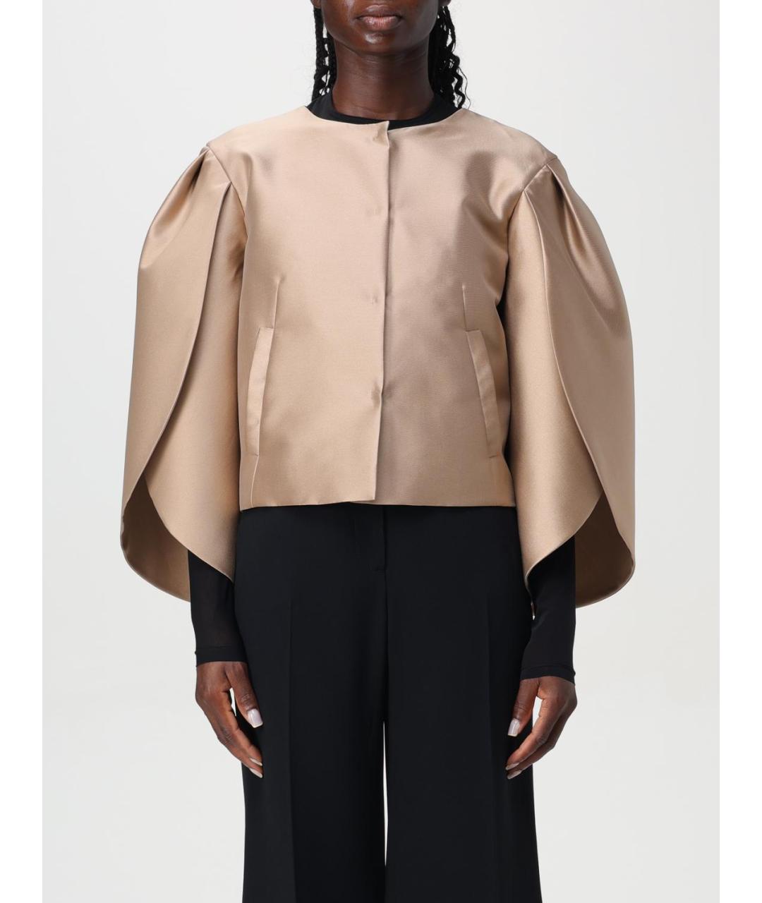 ALBERTA FERRETTI Золотой полиэстеровый жакет/пиджак, фото 5