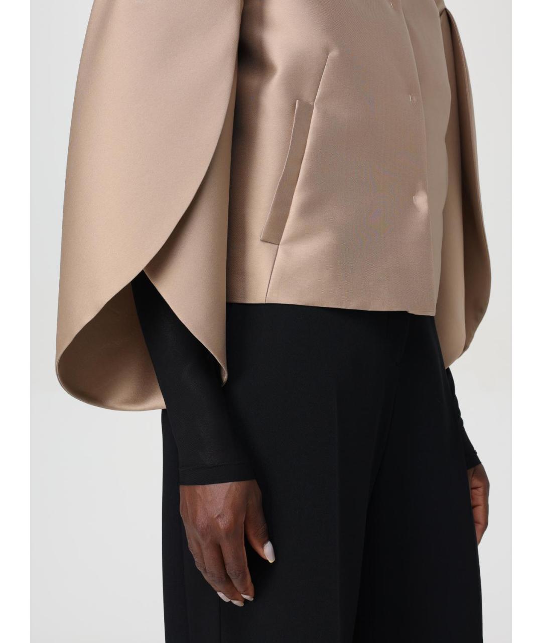 ALBERTA FERRETTI Золотой полиэстеровый жакет/пиджак, фото 4