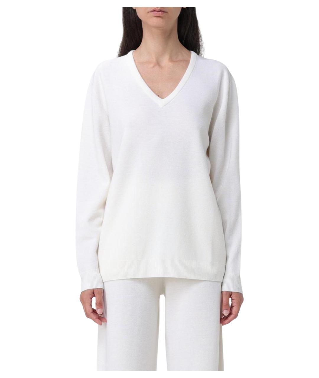 MAX MARA Белый шерстяной джемпер / свитер, фото 1