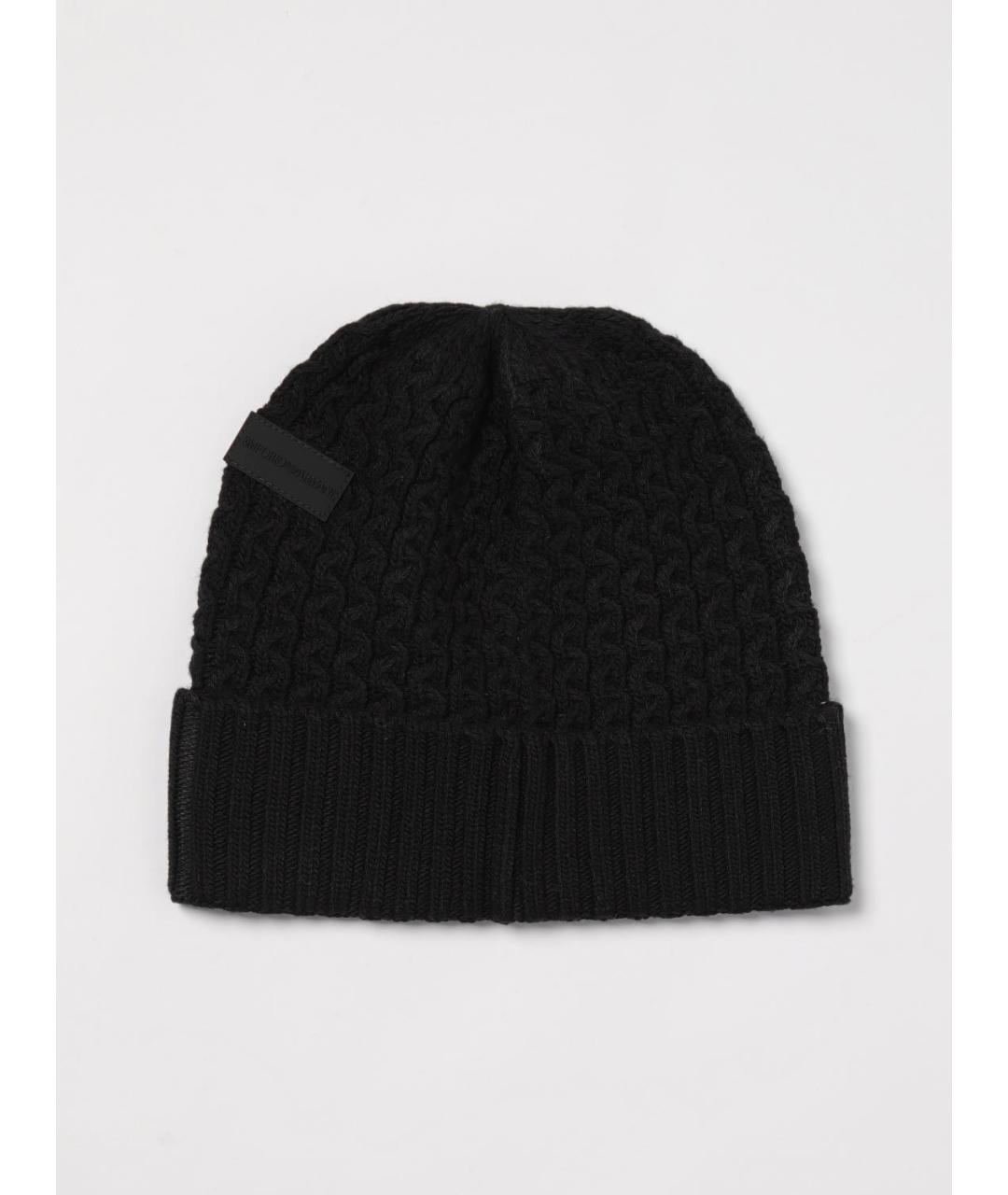EMPORIO ARMANI Черная шапка, фото 2