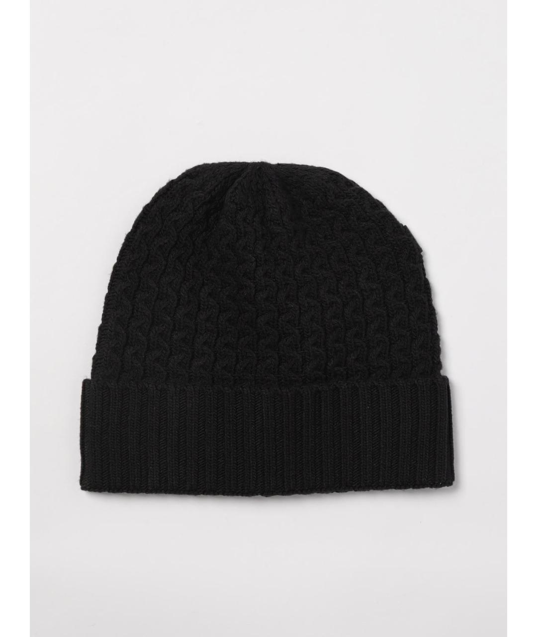 EMPORIO ARMANI Черная шапка, фото 3