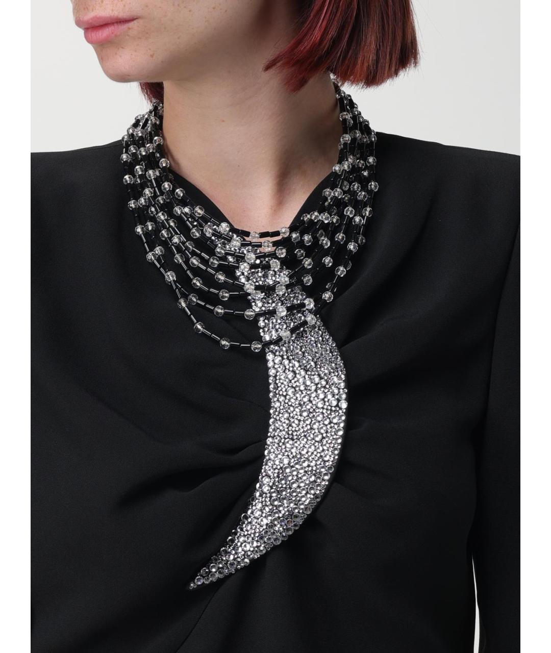EMPORIO ARMANI Черное пластиковое колье, фото 2