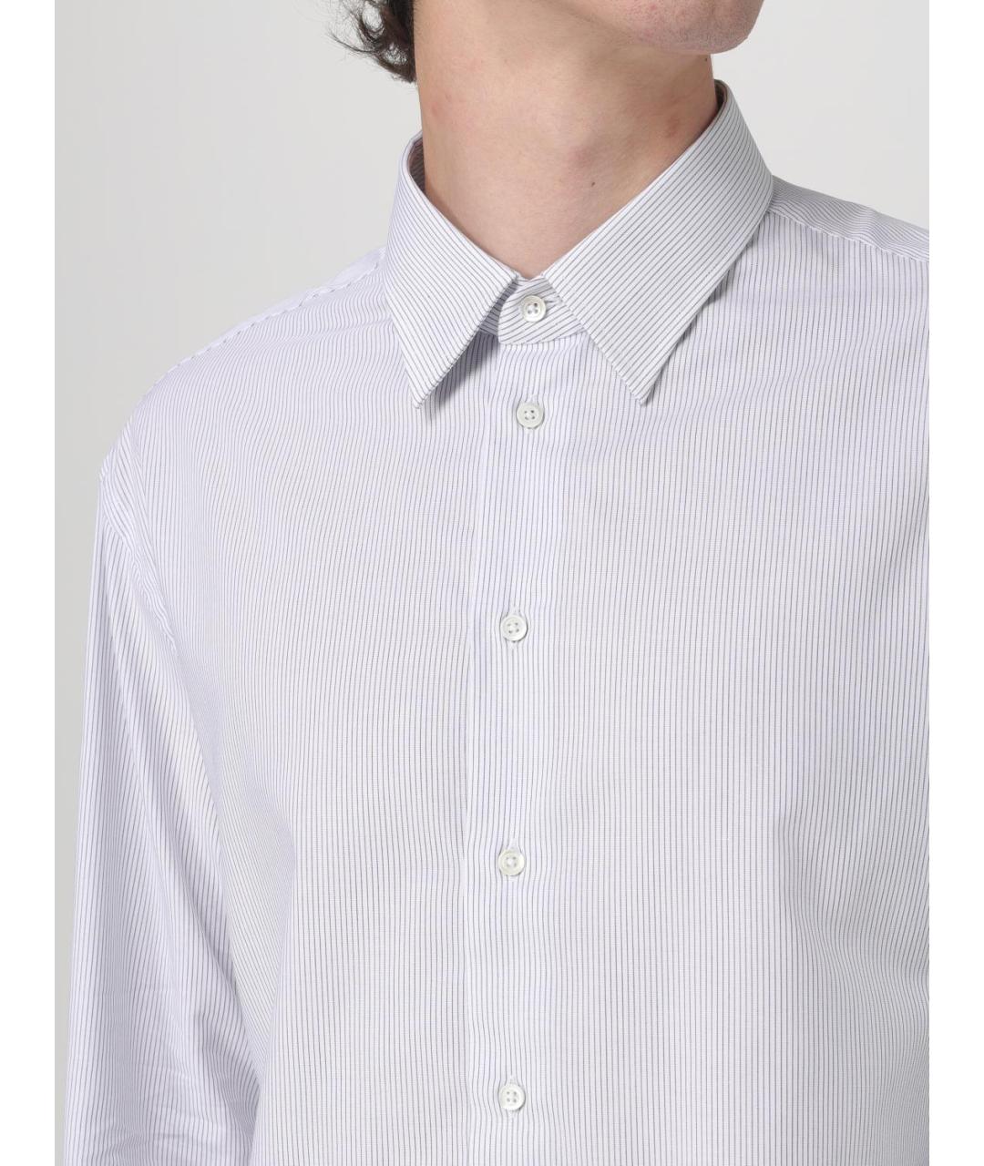 EMPORIO ARMANI Белая хлопковая классическая рубашка, фото 4