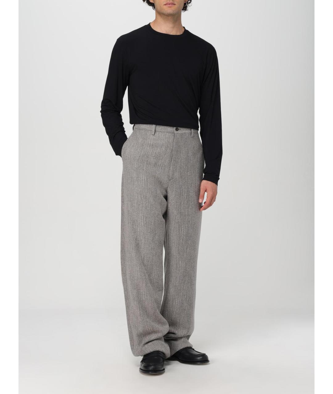 GIORGIO ARMANI Серые повседневные брюки, фото 2
