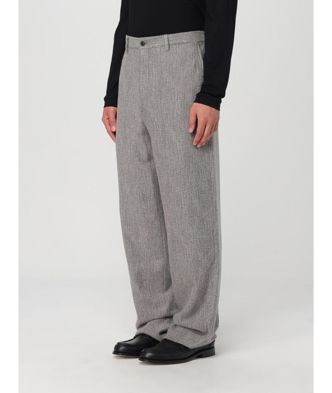 GIORGIO ARMANI Серые повседневные брюки, фото 4
