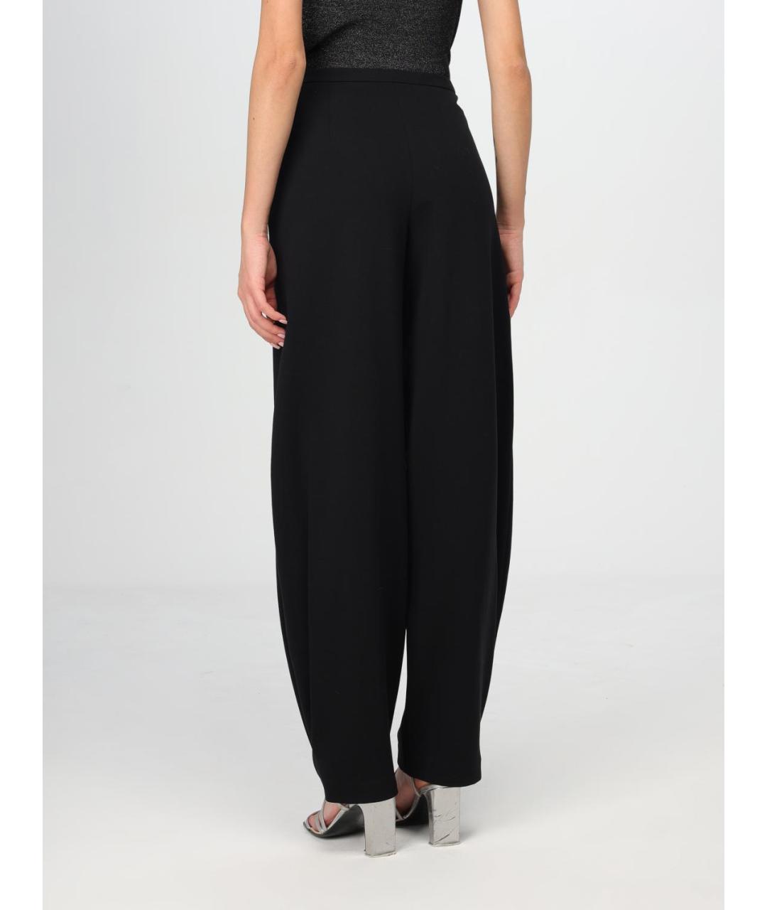 EMPORIO ARMANI Черные полиамидовые прямые брюки, фото 2