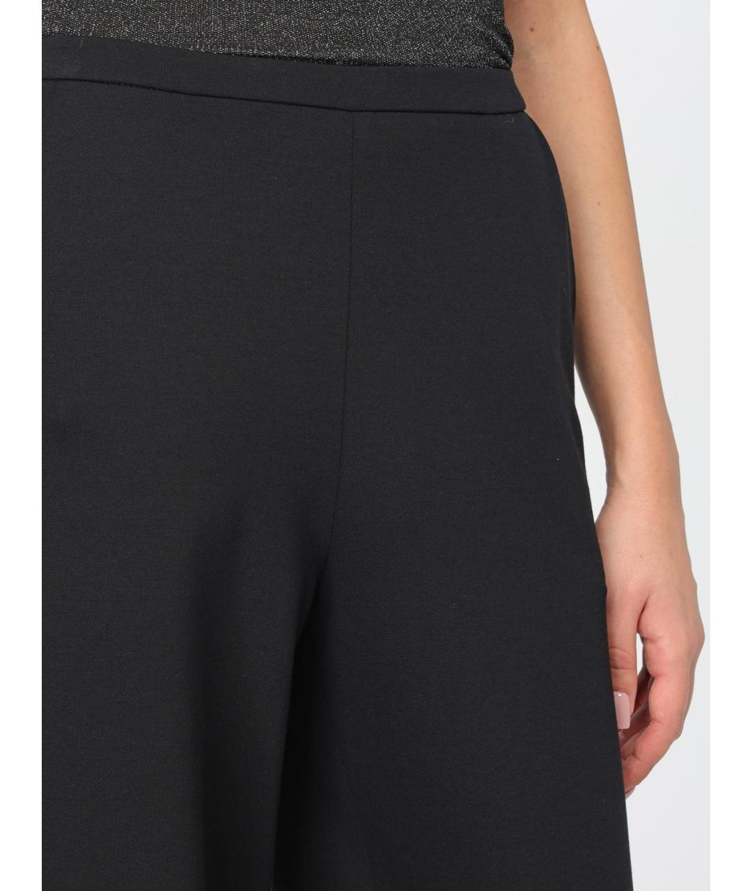 EMPORIO ARMANI Черные полиамидовые прямые брюки, фото 3