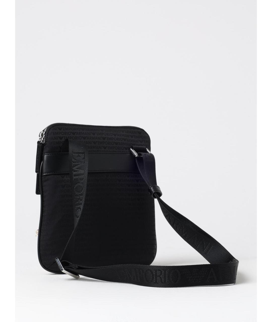 EMPORIO ARMANI Черная синтетическая сумка на плечо, фото 2