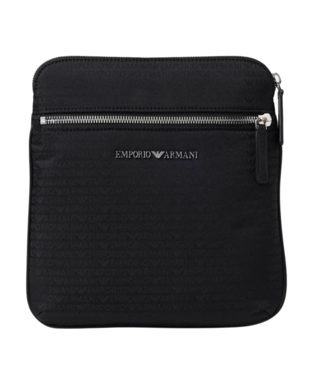 EMPORIO ARMANI Черная синтетическая сумка на плечо, фото 1