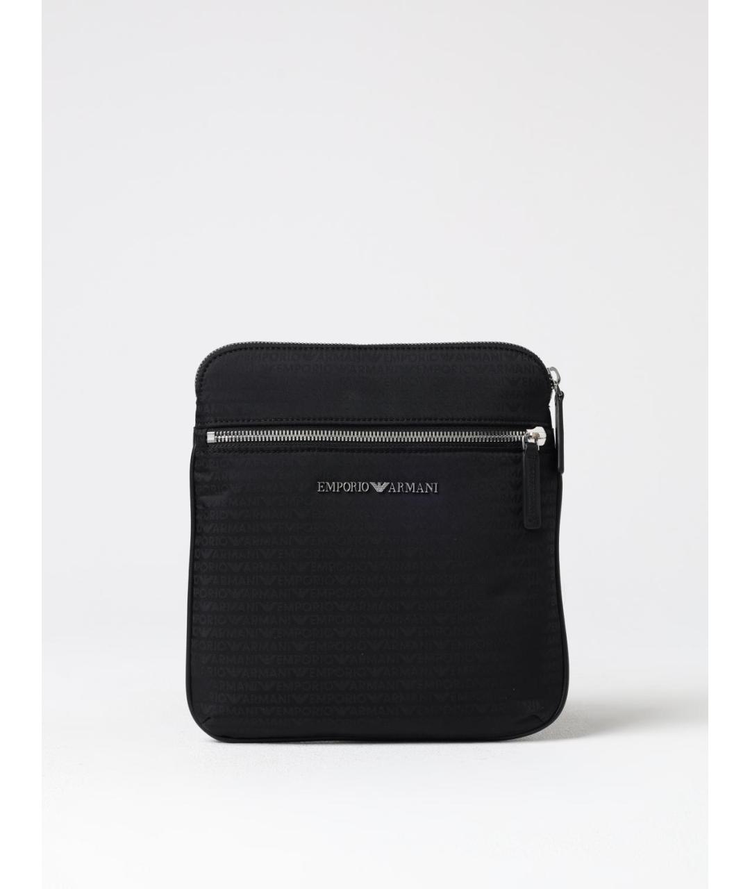 EMPORIO ARMANI Черная синтетическая сумка на плечо, фото 4