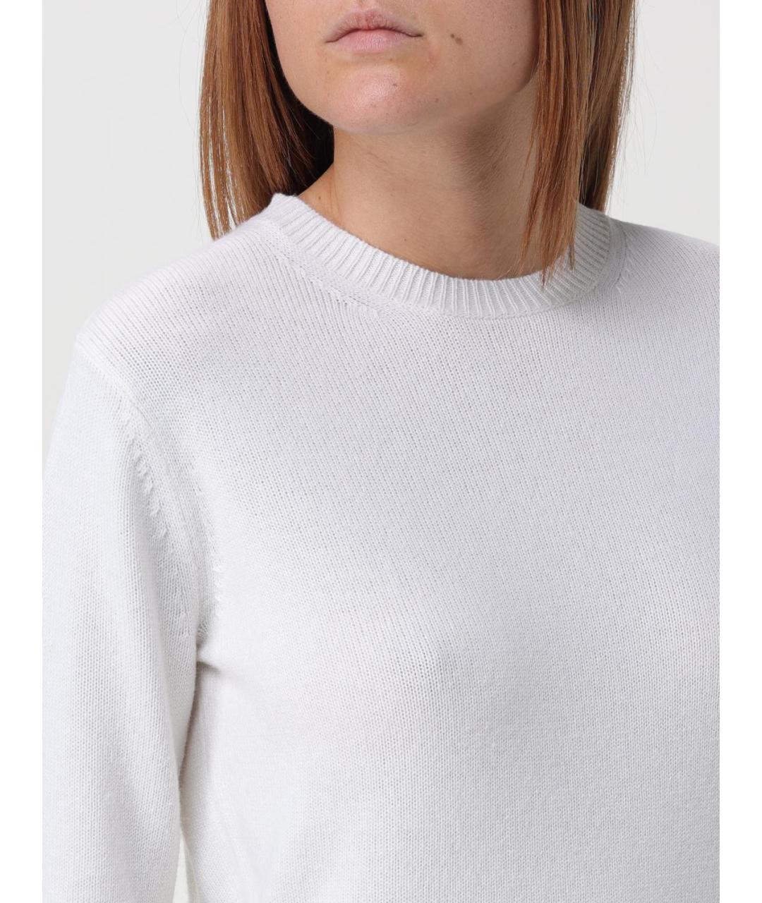 MAX MARA Белый кашемировый джемпер / свитер, фото 5