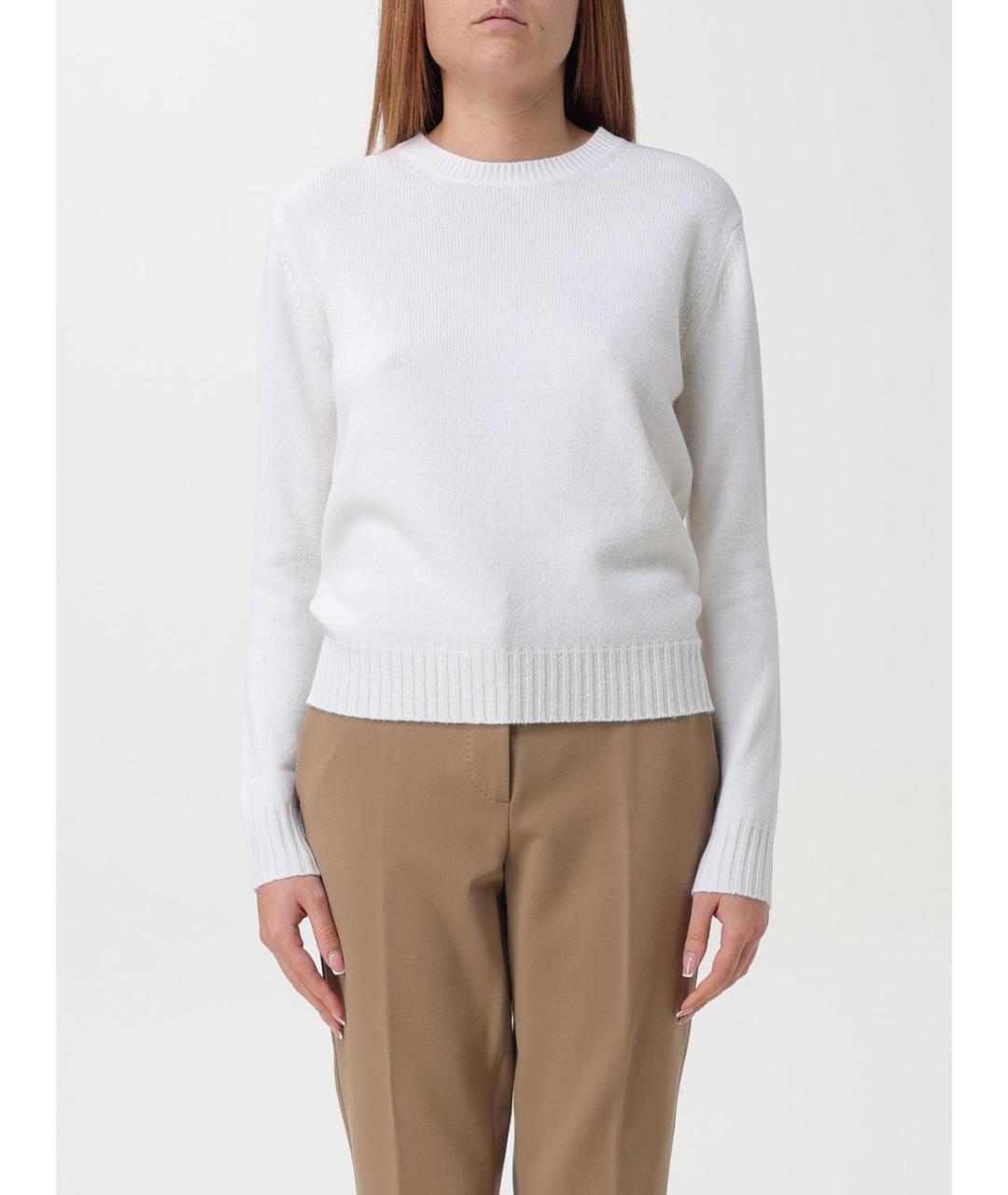 MAX MARA Белый кашемировый джемпер / свитер, фото 6