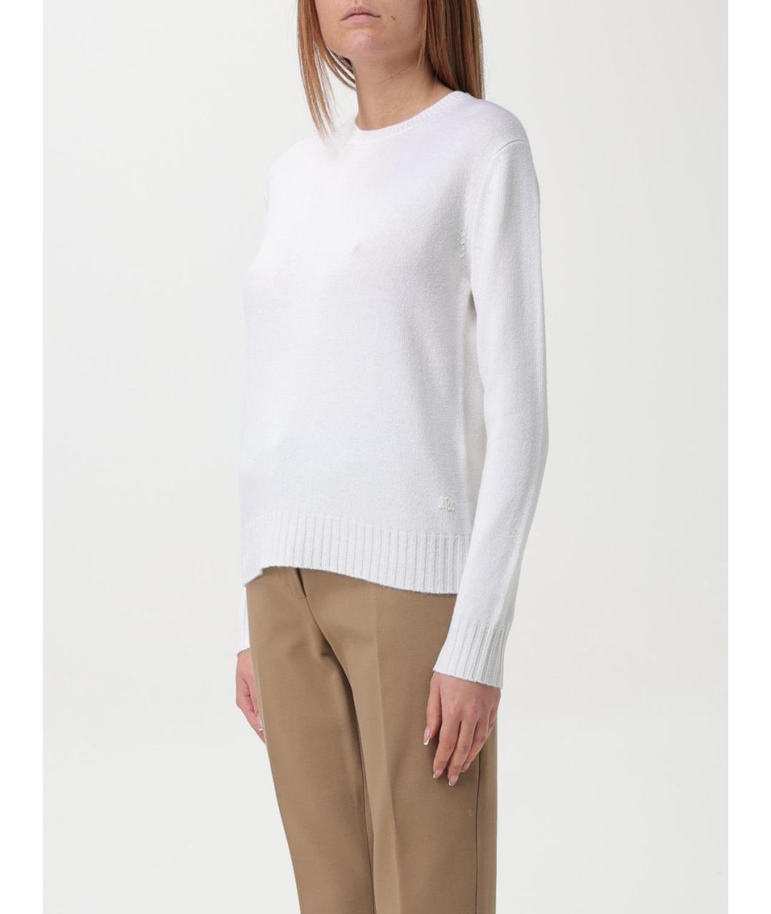 MAX MARA Белый кашемировый джемпер / свитер, фото 4