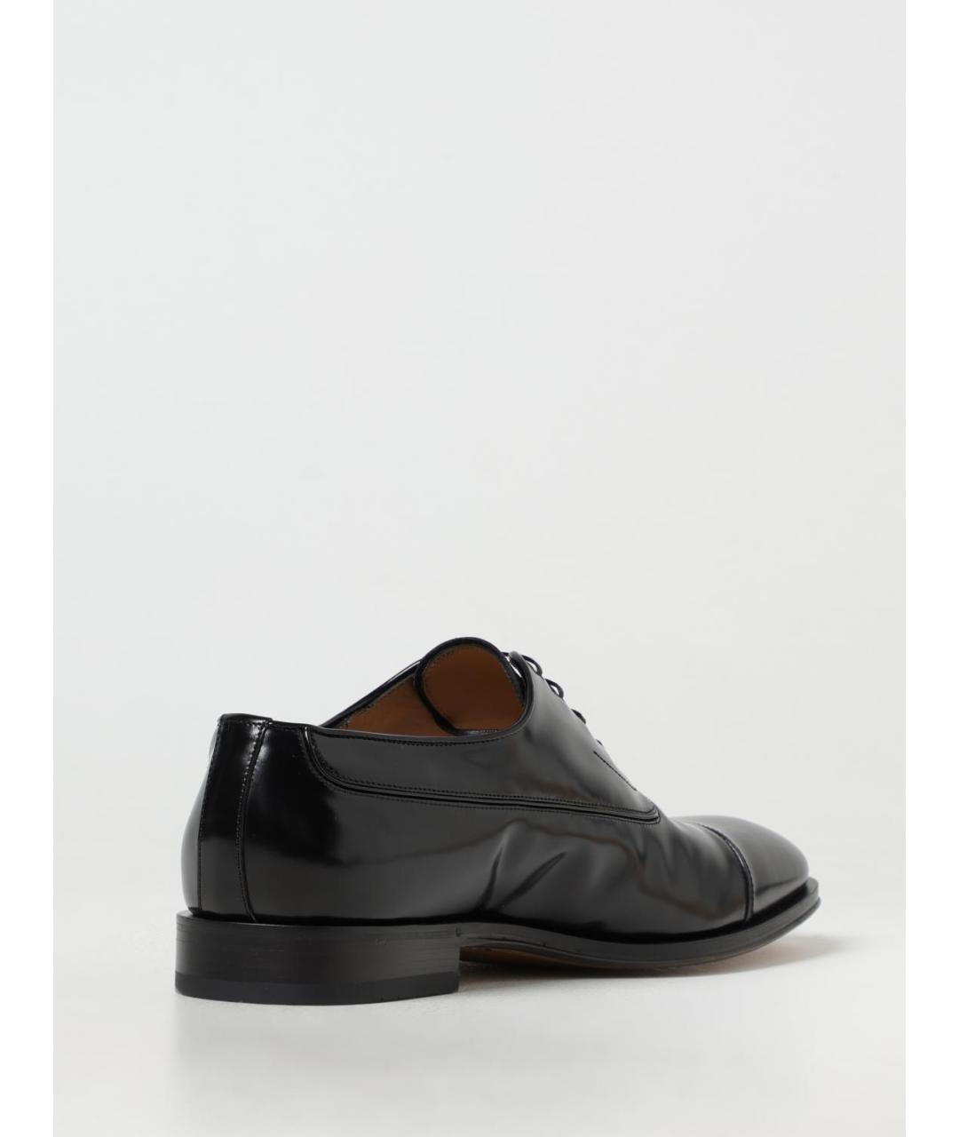 FERRAGAMO Черные кожаные туфли, фото 3