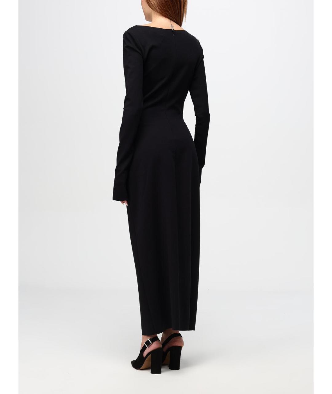 EMPORIO ARMANI Черное шерстяное вечернее платье, фото 2