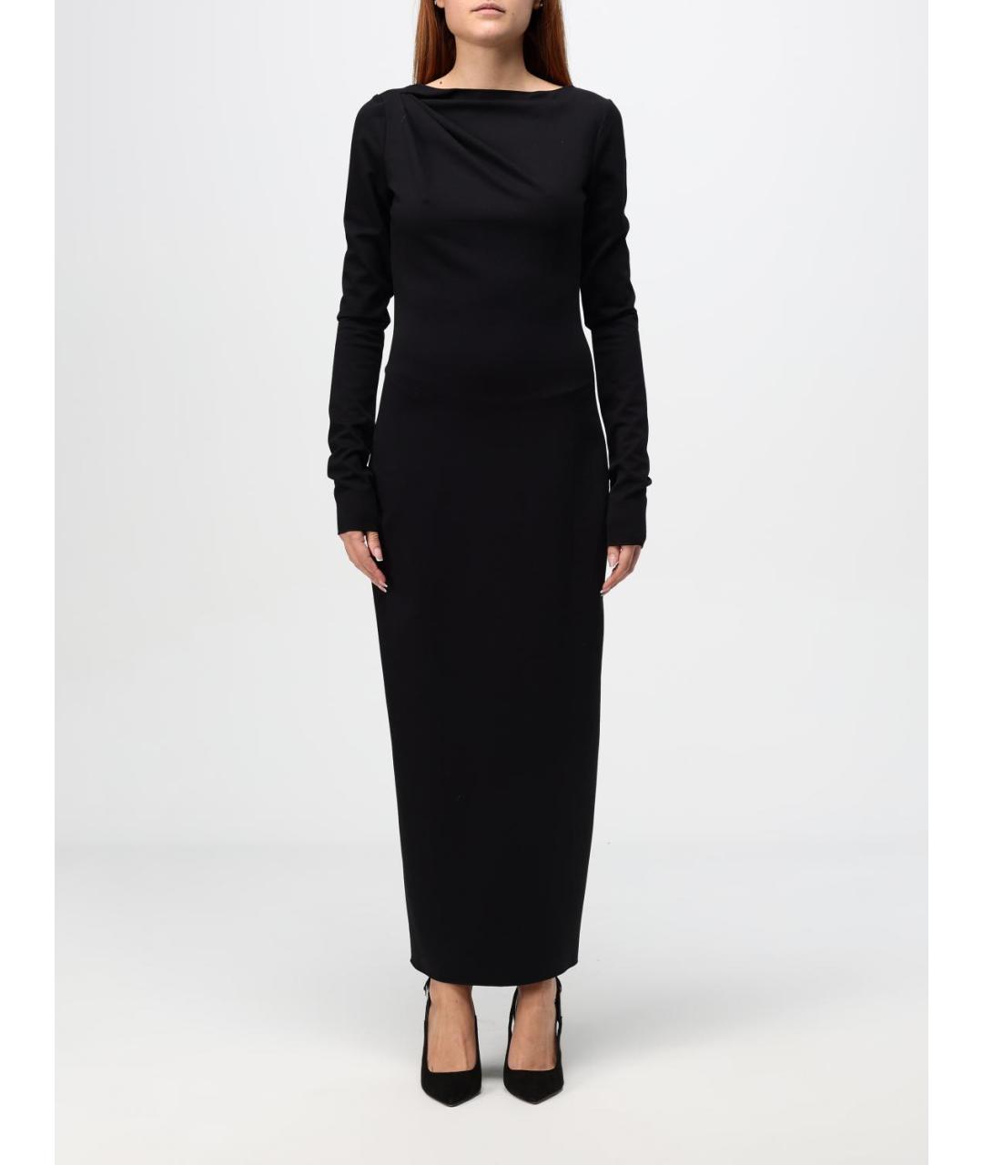 EMPORIO ARMANI Черное шерстяное вечернее платье, фото 4