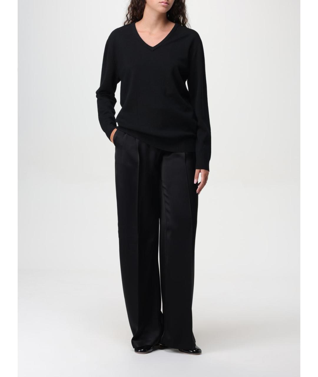 MAX MARA Черный шерстяной джемпер / свитер, фото 2