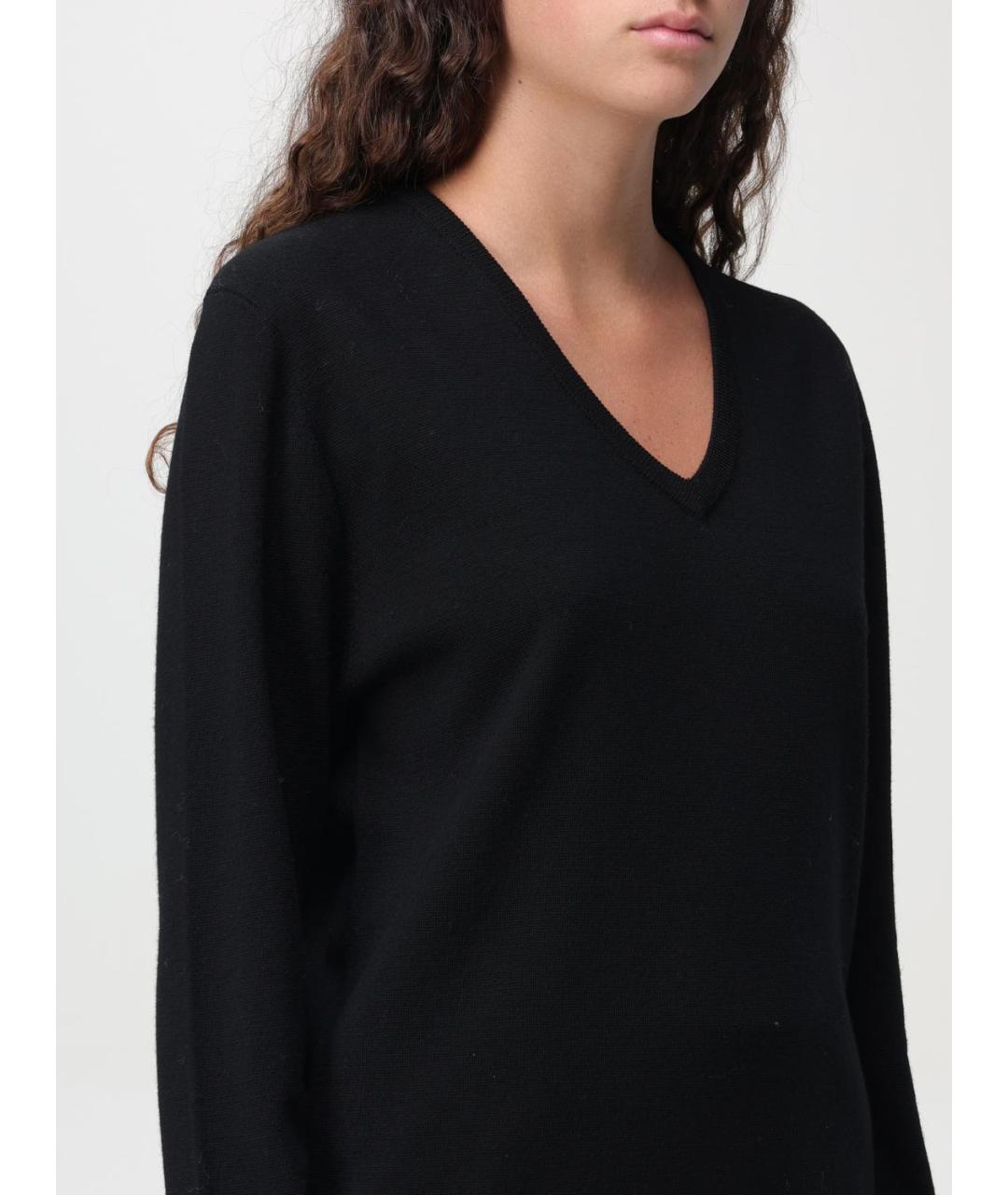 MAX MARA Черный шерстяной джемпер / свитер, фото 5