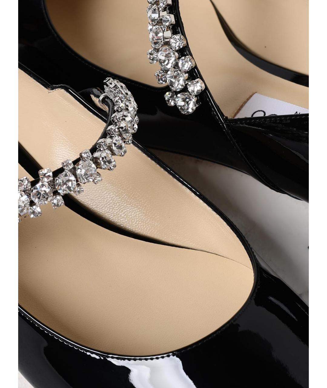 JIMMY CHOO Черные балетки из лакированной кожи, фото 4