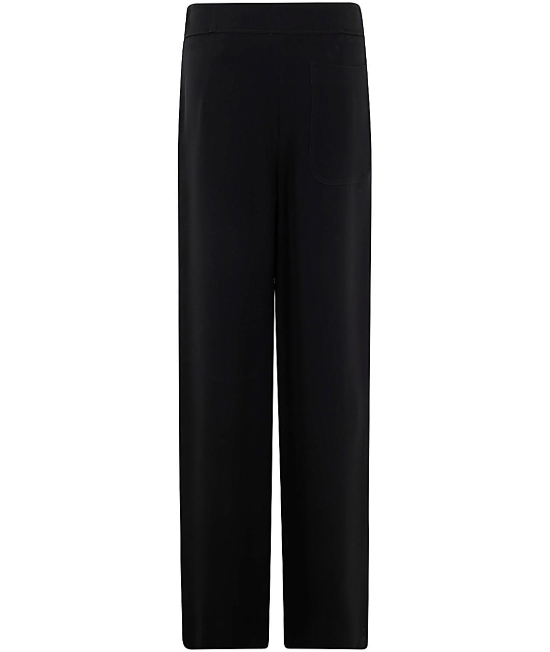 GIORGIO ARMANI Черные шелковые прямые брюки, фото 1