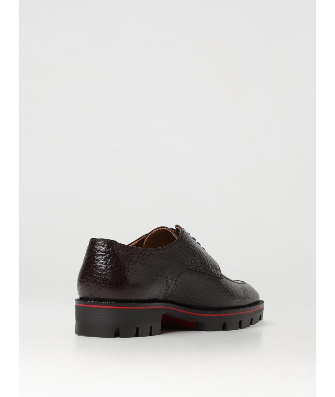 CHRISTIAN LOUBOUTIN Коричневые кожаные туфли, фото 3