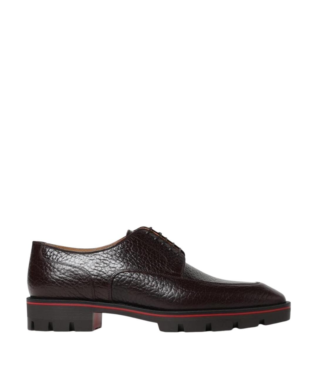 CHRISTIAN LOUBOUTIN Коричневые кожаные туфли, фото 1