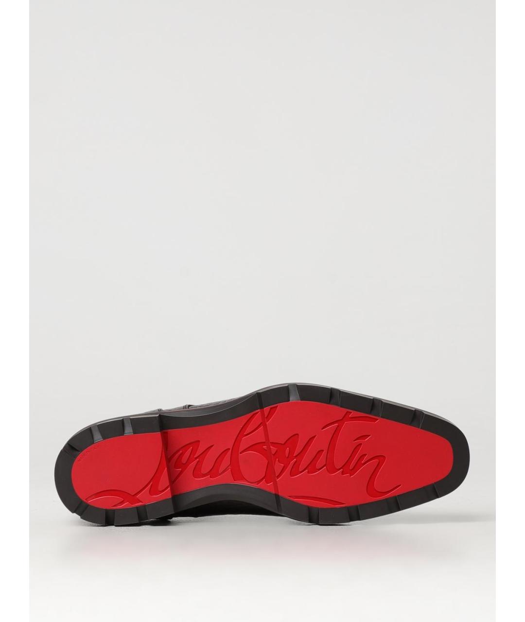 CHRISTIAN LOUBOUTIN Коричневые кожаные туфли, фото 5