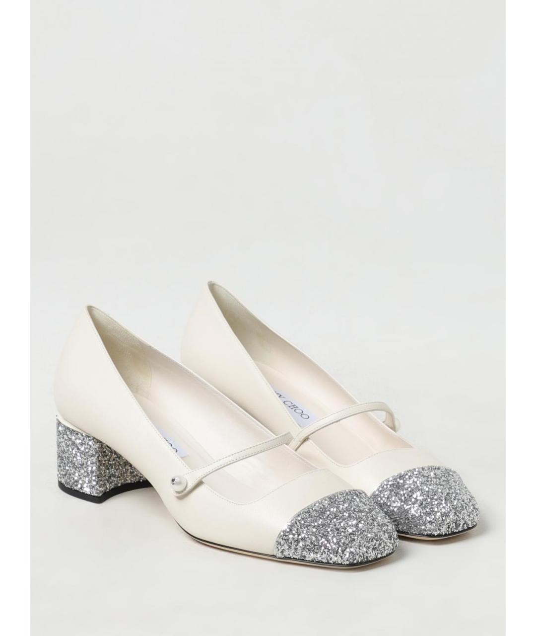 JIMMY CHOO Бежевые кожаные туфли, фото 2