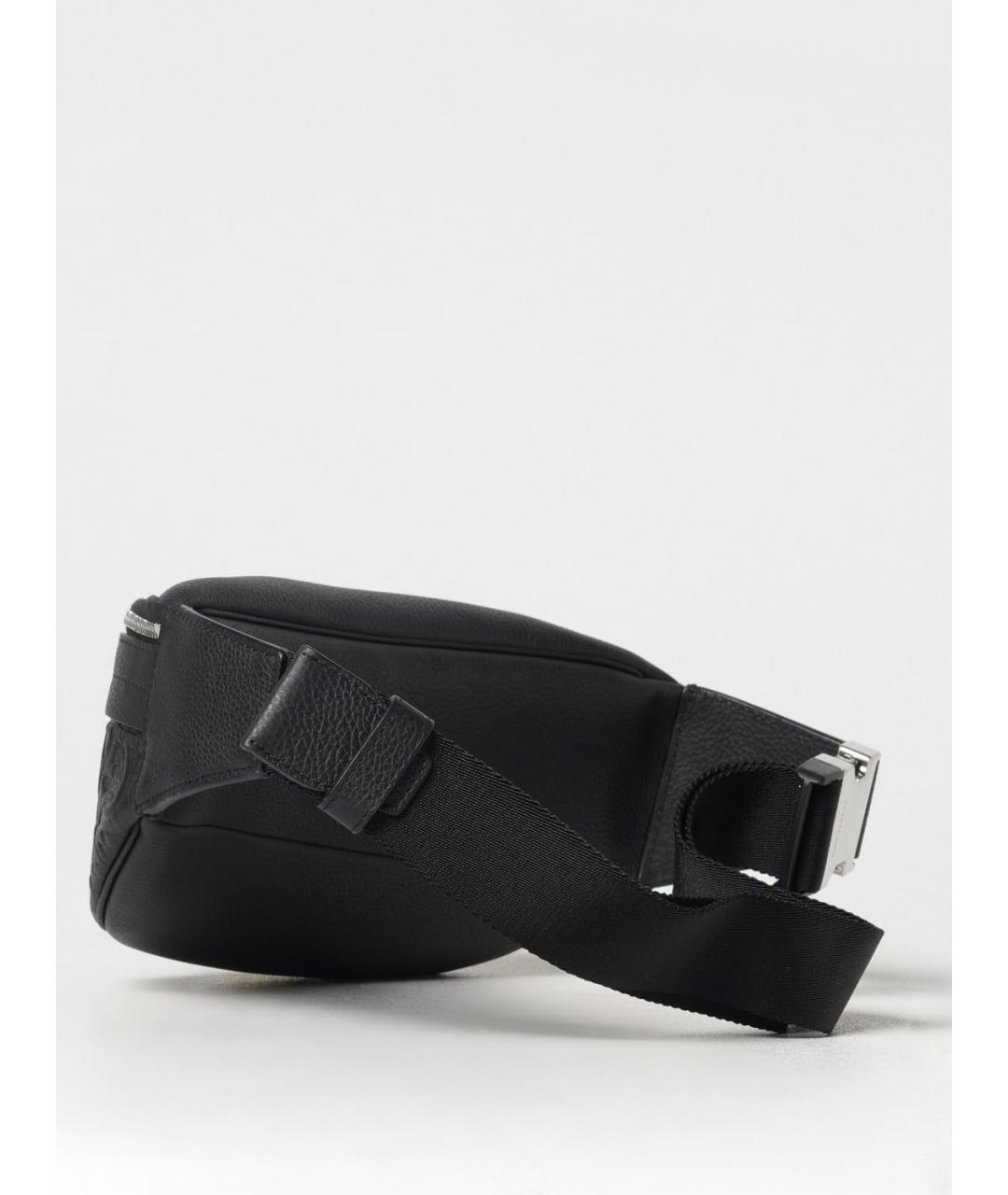 FERRAGAMO Черная кожаная поясная сумка, фото 3