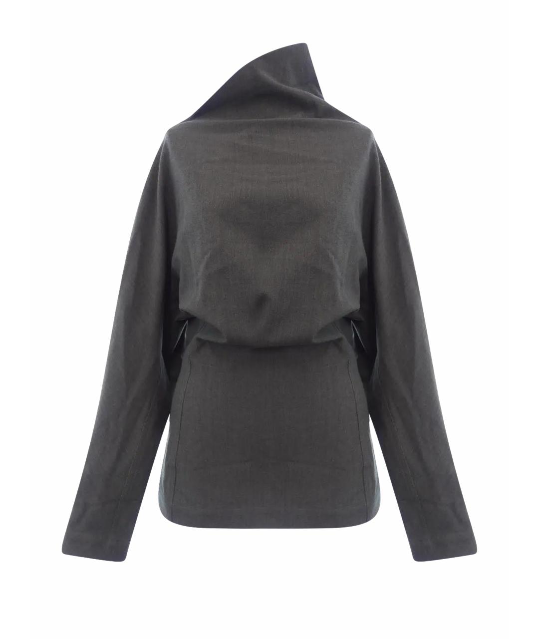 BOTTEGA VENETA Серая шерстяная блузы, фото 1