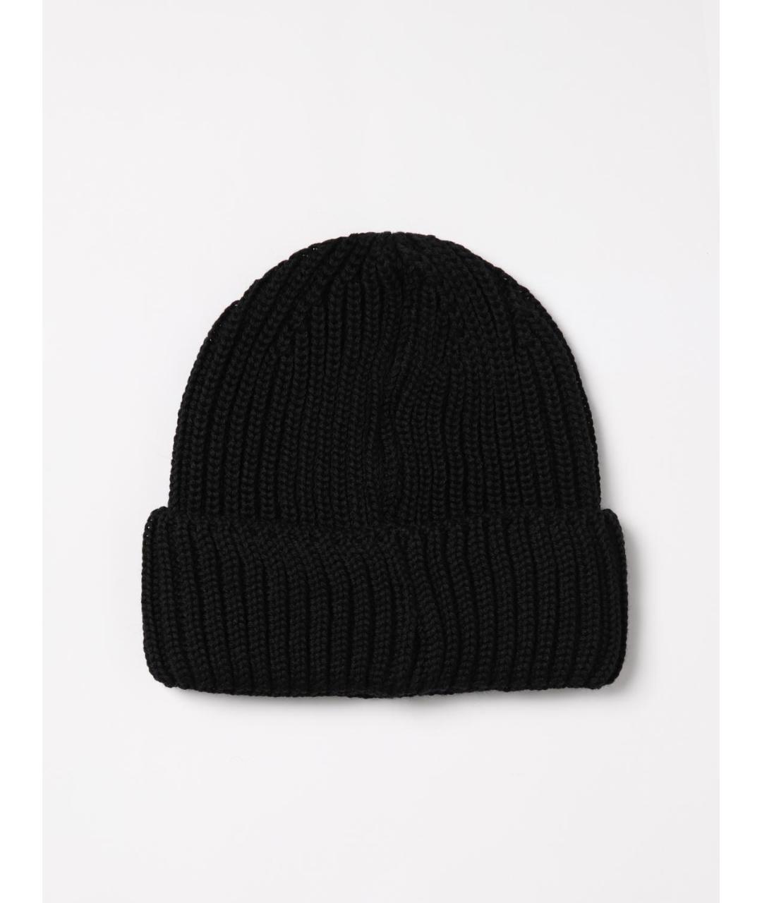 EMPORIO ARMANI Черная шерстяная шапка, фото 2