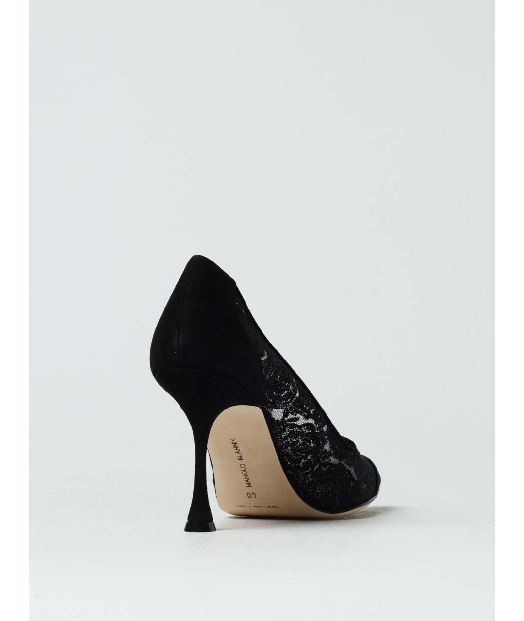 MANOLO BLAHNIK Черные текстильные туфли, фото 3