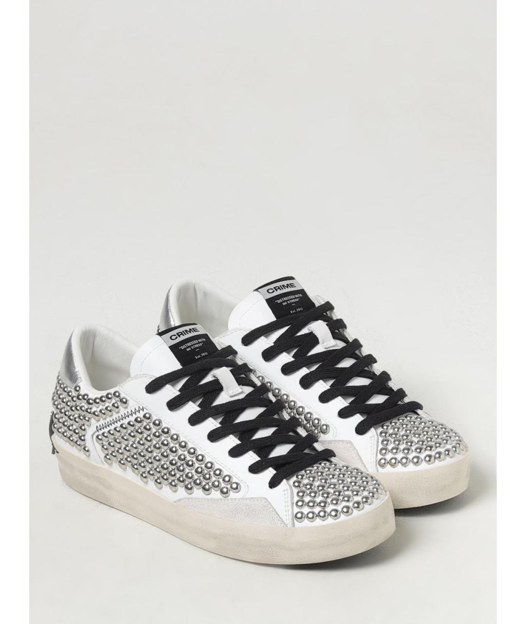 CRIME LONDON Белые кожаные кеды, фото 2