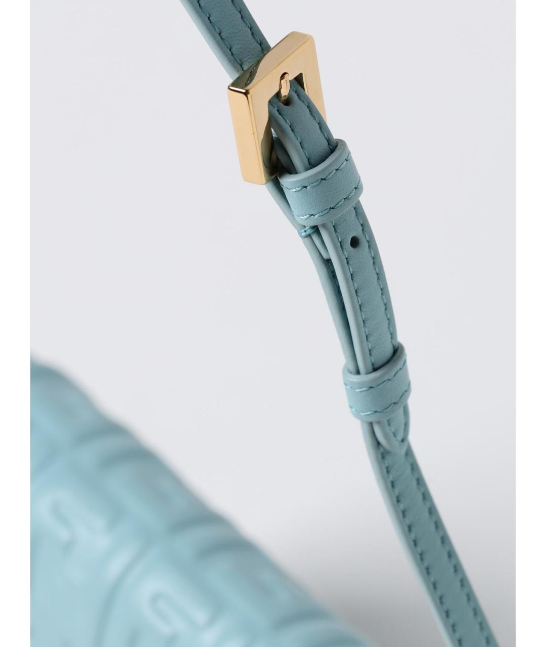FENDI Голубая кожаная сумка через плечо, фото 4
