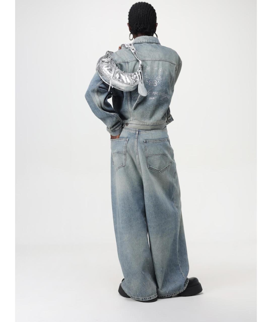 BALENCIAGA Серебряная кожаная сумка через плечо, фото 2