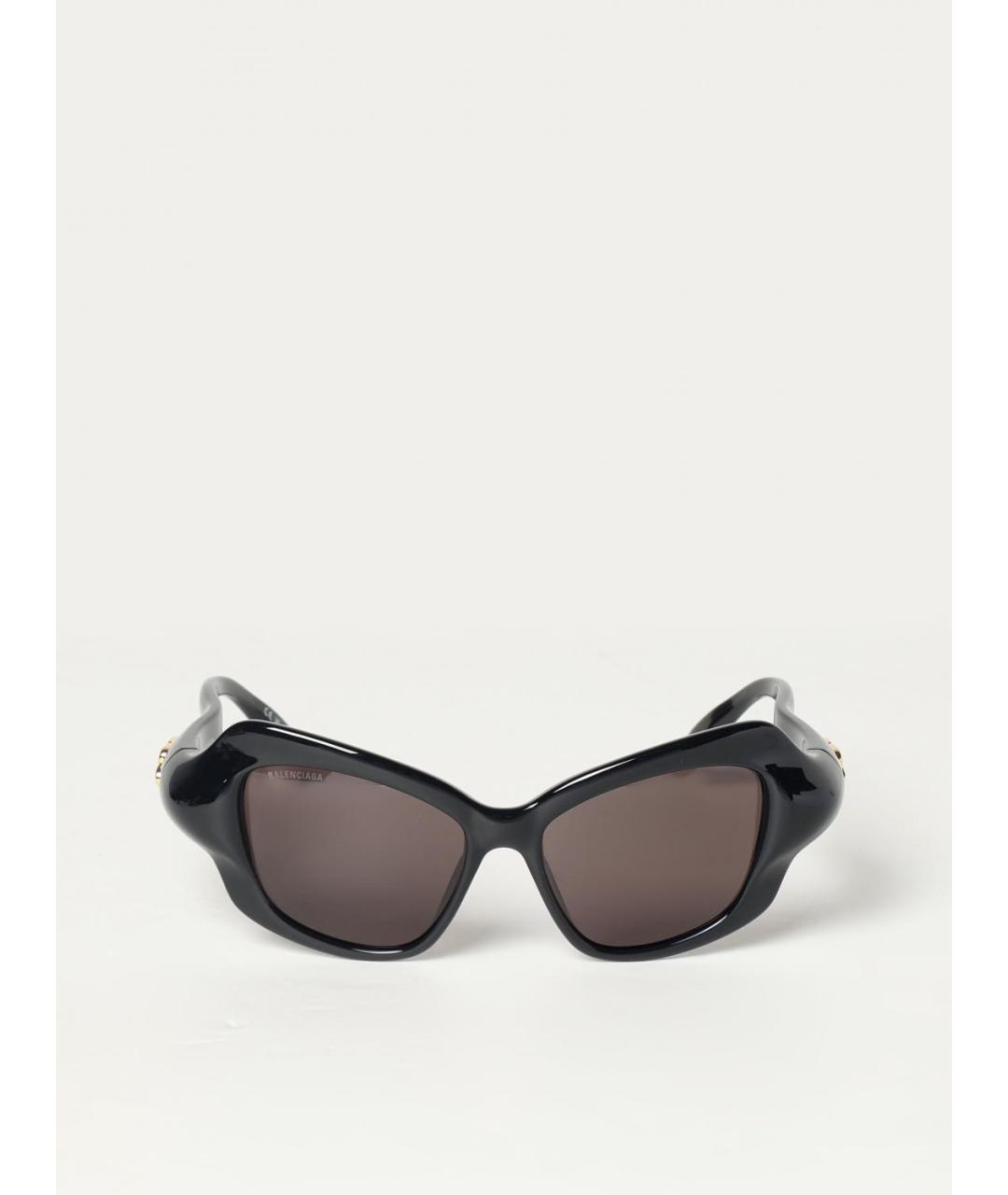 BALENCIAGA Черные пластиковые солнцезащитные очки, фото 3